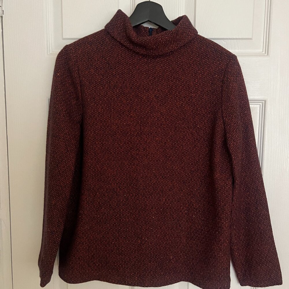 A.P.C. Burgundy Textured Long Sleeve Top – Size 38